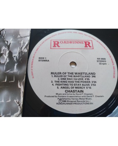 Chastain Ruler Of The Wasteland RR9577 86 First Press LP Vinilo 12" VG/VG Mg Am