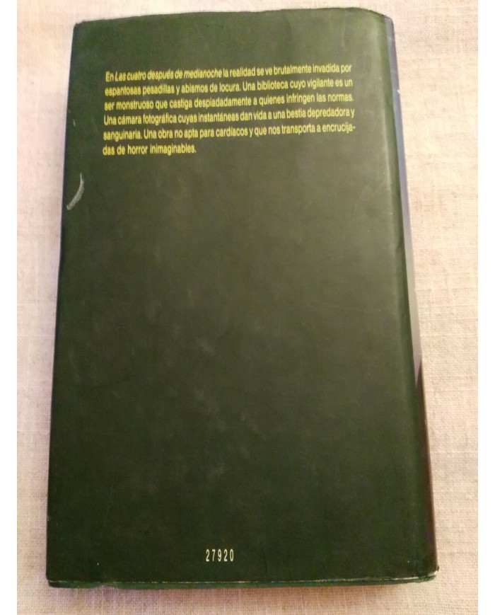 STEPHEN KING LAS CUATRO DESPUES DE MEDIANOCHE LIBRO TAPA DURA 430 PAGS 1992