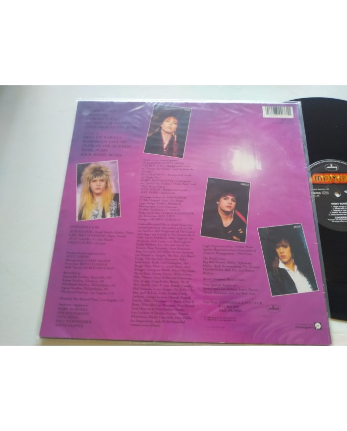 Cinderella Night Songs 830076-1 1986 First Press - LP Vinilo 12" VG/VG Mg Am