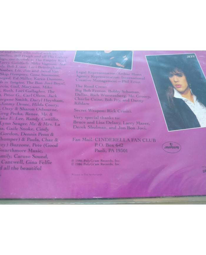 Cinderella Night Songs 830076-1 1986 First Press - LP Vinilo 12" VG/VG Mg Am