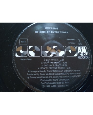 Extreme III Sides To Every Story 5400291 First Press - LP Vinilo 12" G+/VG Mg Am