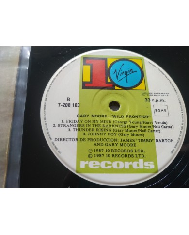 Gary Moore Wild Frontier T-208183 1987 First Press - LP Vinilo 12" VG/VG Mg