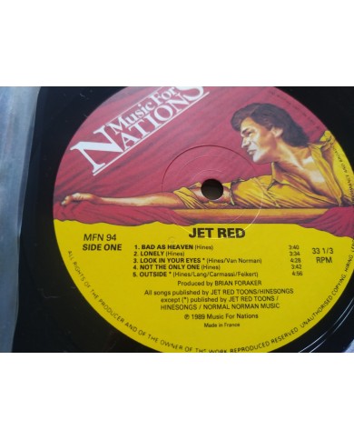 Jet Red Jet Red MFN 94 1989 France First Press LP Vinilo 12" VG/VG Mg Am