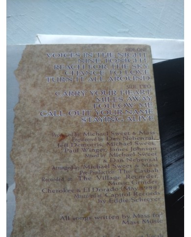 Mass Voices In The Night 4D-509 1989 First Press LP Vinilo 12" VG/VG Mg Am