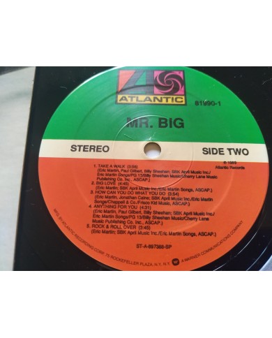 Mr Big Mr Big 1989 81990-1 USA First Press Atlantic LP Vinilo 12" VG/VG Mg Am