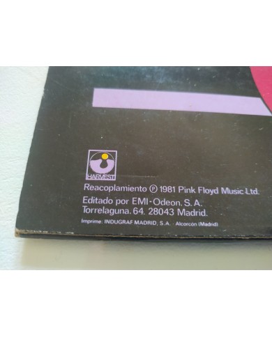 Pink Floyd A Collection Of Great Dance Songs 1985 EMI - LP Vinilo 12" VG/VG Mg