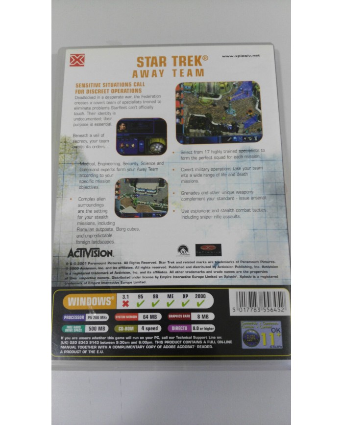 STAR TREK AWAY TEAM JUEGO PARA PC CD-ROM ENGLISH ACTIVISION XPLOSIV - AM
