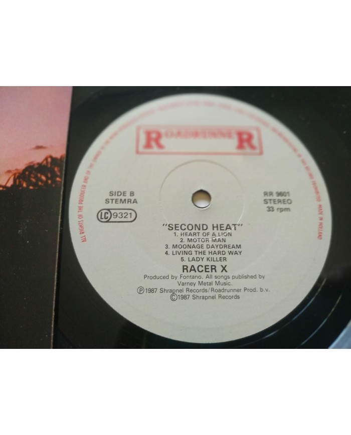 Racer X Second Heat Roadrunner 1987 Paul Gilbert - LP Vinilo 12" VG/VG - 3T