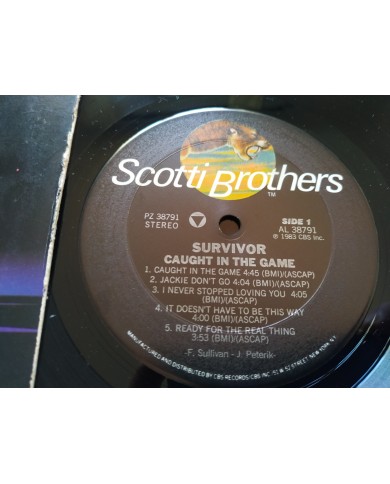 Survivor Caught In The Game PZ38791 1983 First Press LP Vinilo 12" VG/VG Mg Am