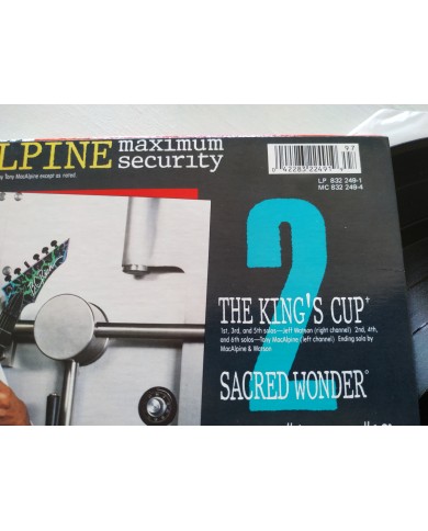 Tony Macalpine Maximum Security 832249-1 First Press LP Vinilo 12" VG/VG Mg Am