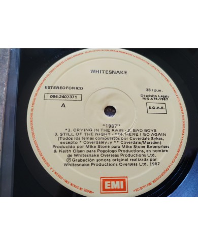 Whitesnake 1987 0642407371 Spain First Press - LP Vinilo 12" VG/VG Mg Am