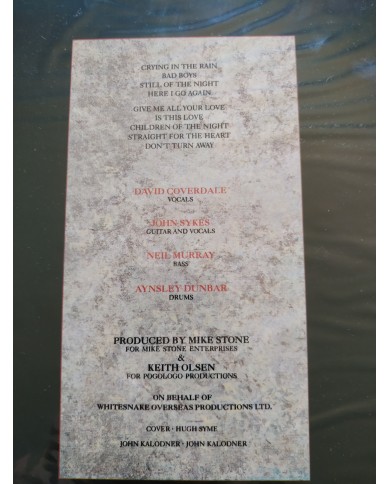 Whitesnake 1987 0642407371 Spain First Press - LP Vinilo 12" VG/VG Mg Am