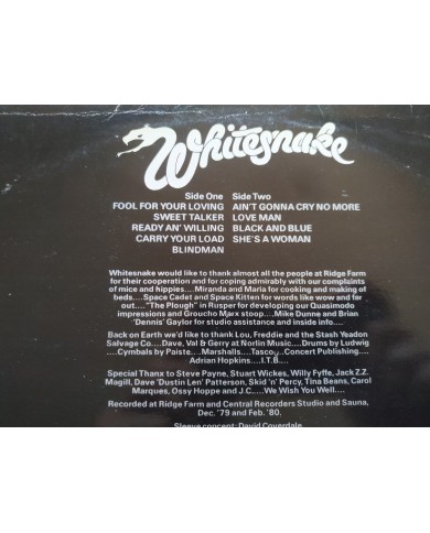 Whitesnake Ready And Willing 1980 Spain First Press - LP Vinilo 12" VG/VG Mg