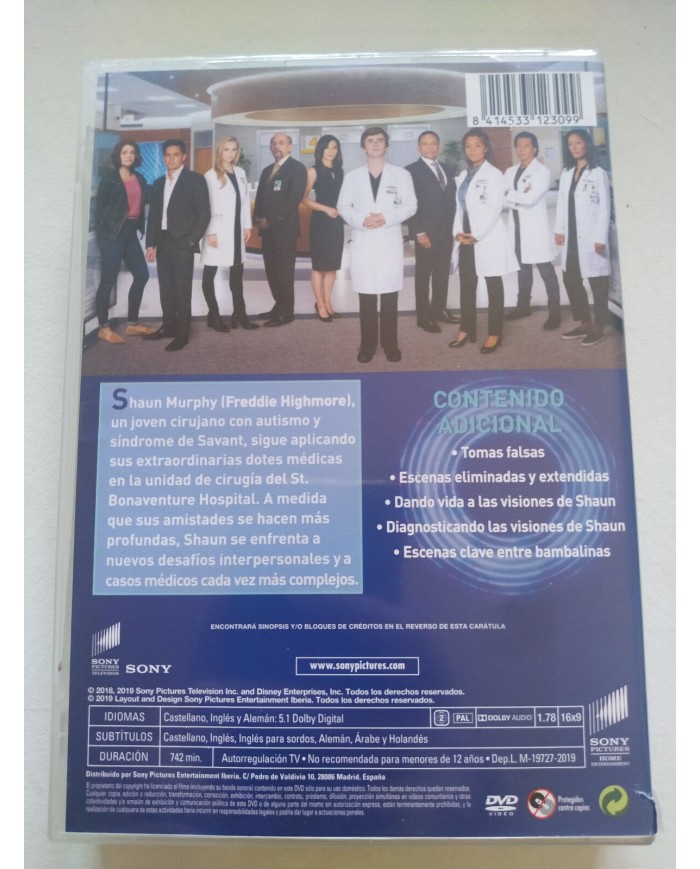 The Good Doctor Segunda Temporada 2 Completa - DVD Region 2 Espa?ol Ingles 3T The Good Doctor Segunda Temporada 2 Completa - DVD Region 2 Espa?ol Ingles 3T