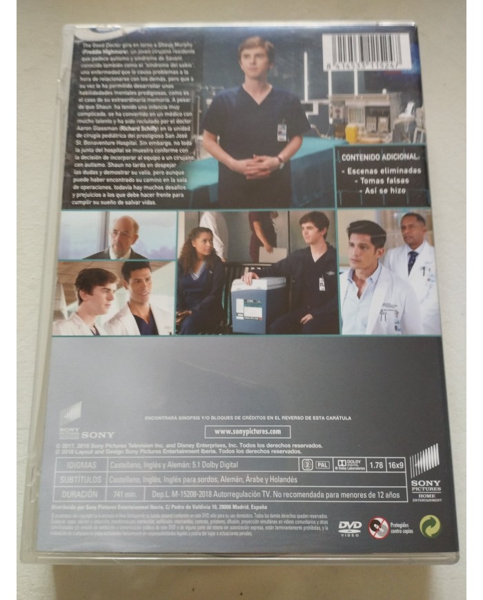 The Good Doctor Primera Temporada Completa - 4 x DVD Region 2 Español Ingles Am