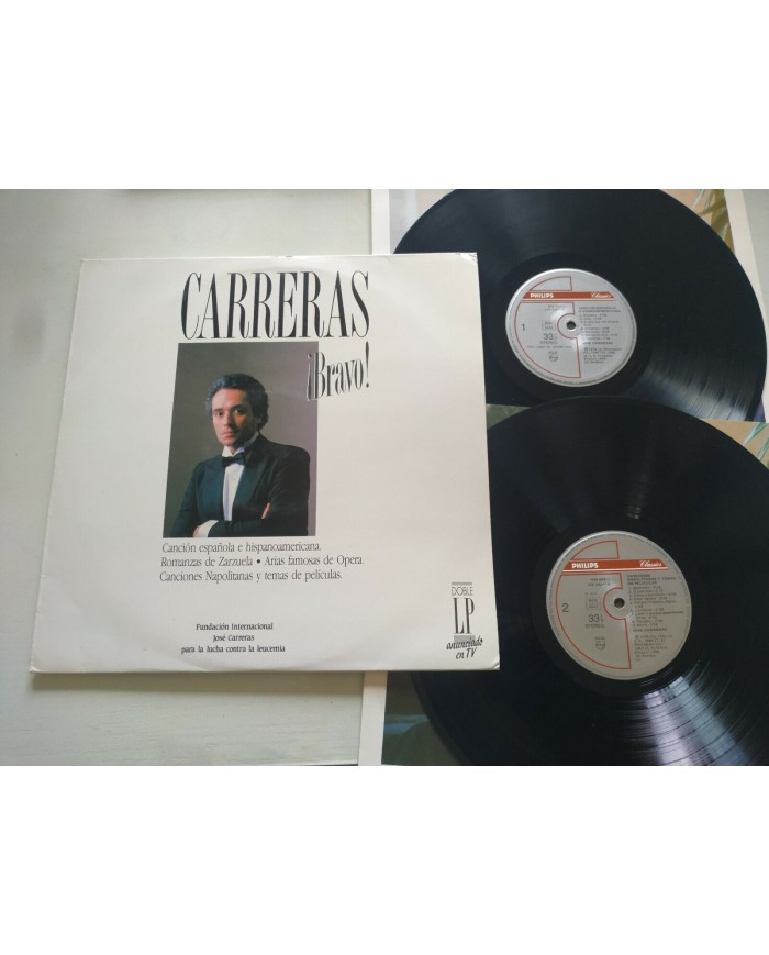 Jose Carreras Bravo Arias Famosas Opera 1988 - 2 x LP 12" Vinilo VG/VG