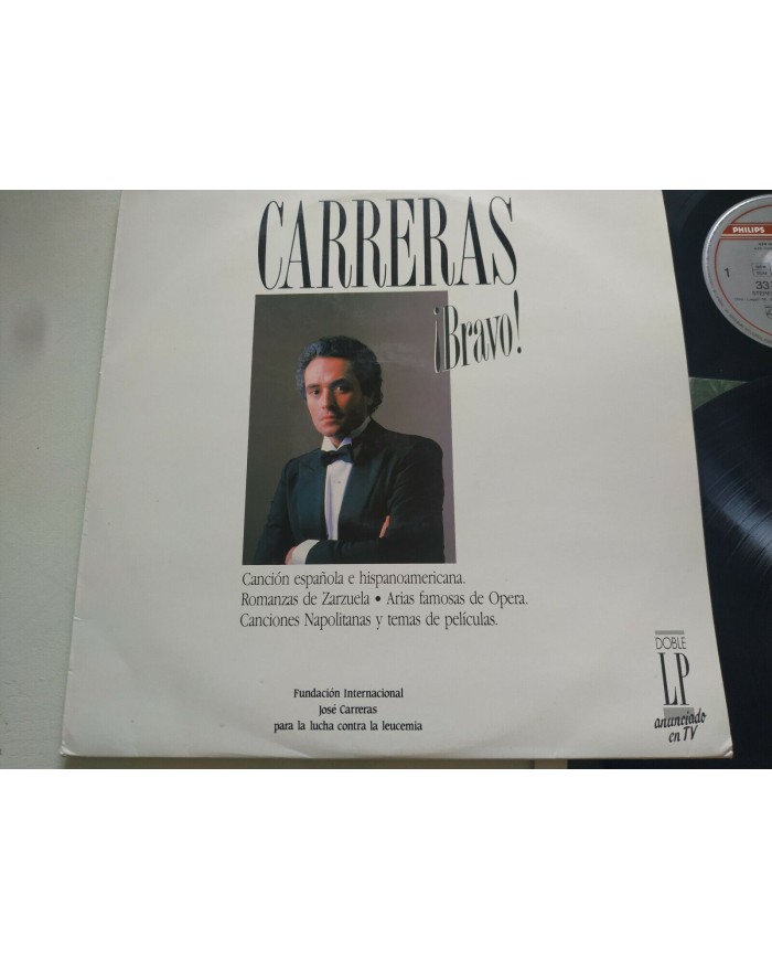 Jose Carreras Bravo Arias Famosas Opera 1988 - 2 x LP 12" Vinilo VG/VG