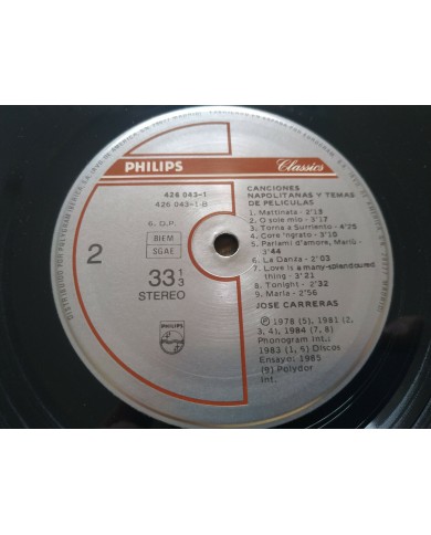 Jose Carreras Bravo Arias Famosas Opera 1988 - 2 x LP 12" Vinilo VG/VG