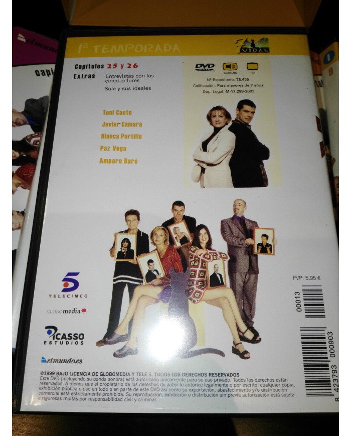 7 VIDAS TEMPORADA 1 COMPLETA 13 DVD 26 CAPITULOS + EXTRAS UNICA EBAY