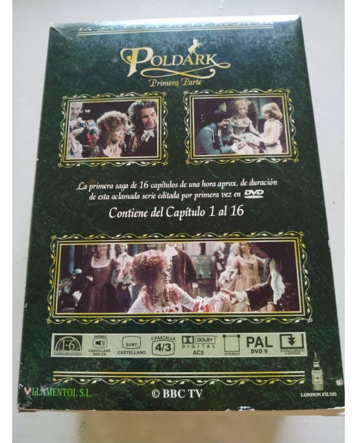 Poldark Serie TV Cap 1-16 Primera Parte - 5 x DVD Region All Espa?ol Ingles 3T