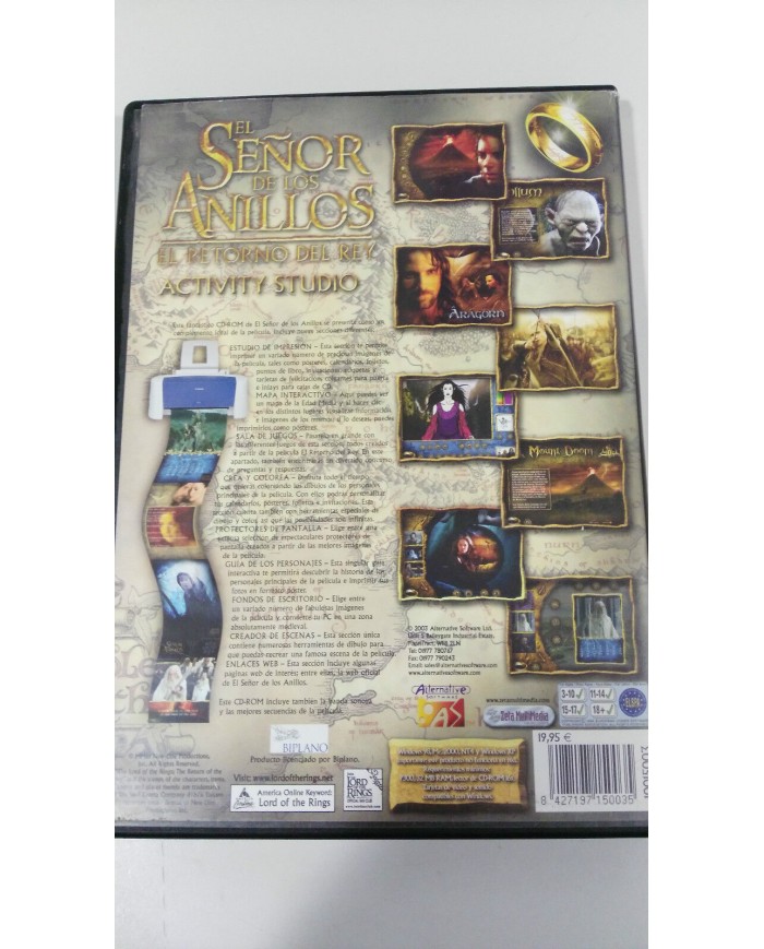 EL SE?OR DE LOS ANILLOS EL RETORNO DEL REY JUEGO PARA PC CD-ROM EN ESPAÑOL