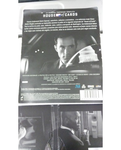 HOUSE OF CARDS TEMPORADA 2 VOL 2 - 13 CAPITULOS BLU-RAY REGION A-B-C DELUXE - 3T
