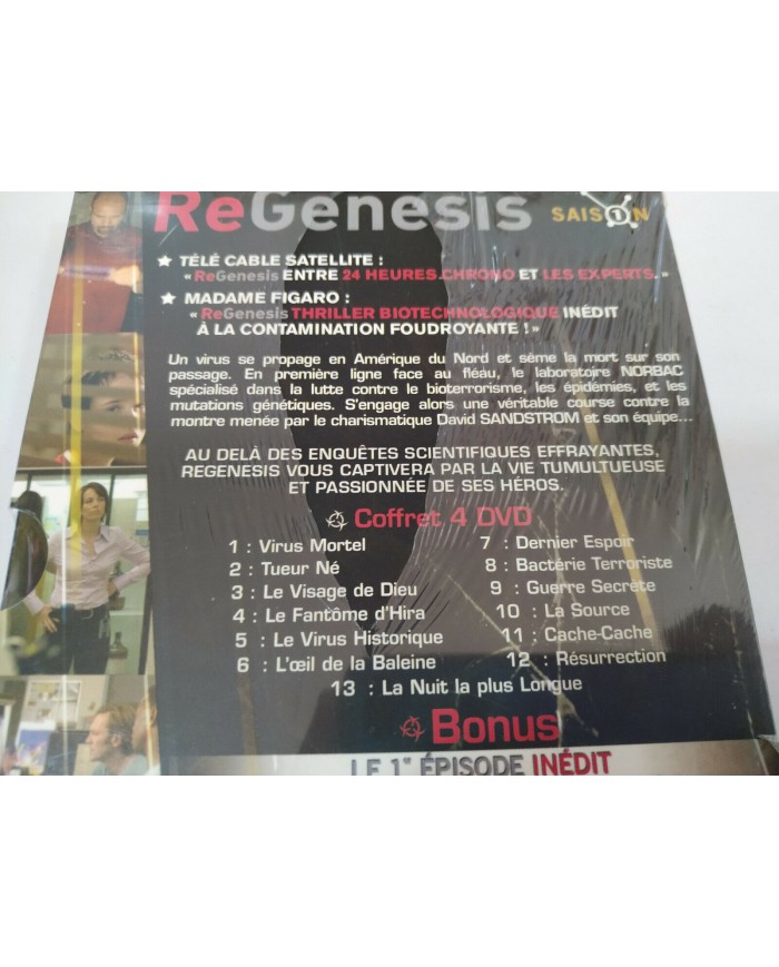 REGENESIS COMPLETE SEASON 1 - COFFRET 4 x DVD ENGLISH FRANCAIS - AM