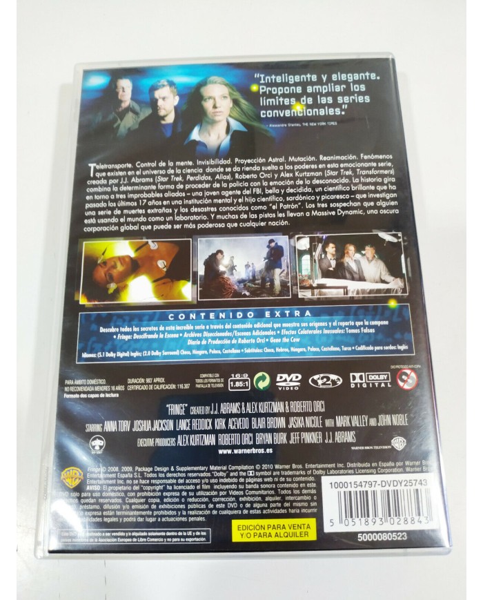 The Fringe Primera Temporada 1 Completa Serie TV - 7 x DVD Espa?ol Ingles - 3T The Fringe Primera Temporada 1 Completa Serie TV - 7 x DVD Espa?ol Ingles - 3T