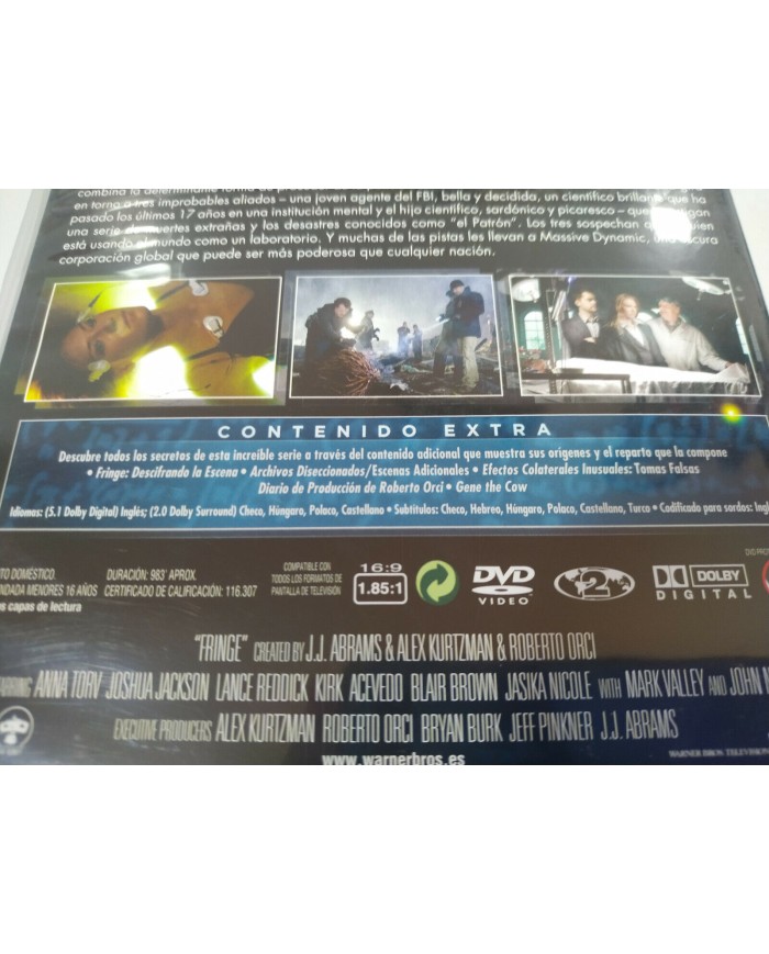 The Fringe Primera Temporada 1 Completa Serie TV - 7 x DVD Espa?ol Ingles - 3T The Fringe Primera Temporada 1 Completa Serie TV - 7 x DVD Espa?ol Ingles - 3T