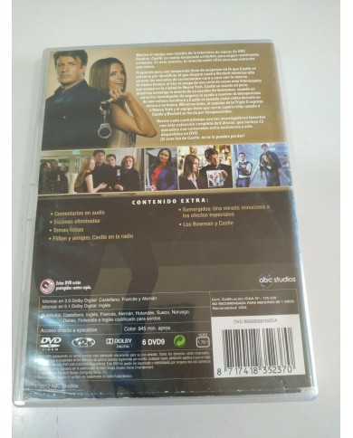 Castle Cuarta Temporada 4 Completa Serie TV - 6 x DVD Espa?ol English Frances 5T Castle Cuarta Temporada 4 Completa Serie TV - 6 x DVD Espa?ol English Frances 5T