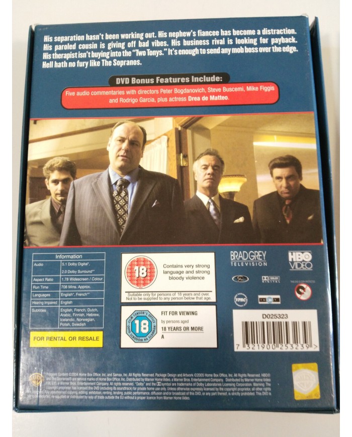 THE SOPRANOS COMPLETE SAISON 5 - 4 DVD HBO ENGLISH FRANCAIS SPECIAL EDIT BOX AM