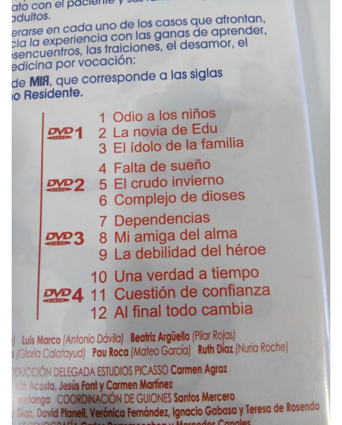 MIR MEDICO INTERNO RESIDENTE TEMPORADA 1 COMPLETA - 4 DVD 12 EPISODIOS Am MIR MEDICO INTERNO RESIDENTE TEMPORADA 1 COMPLETA - 4 DVD 12 EPISODIOS Am