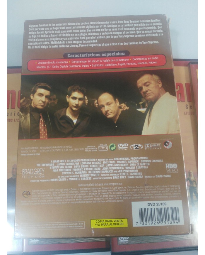 Los Soprano Tercera Temporada 3 - 4 x DVD Espa?ol English - AM Los Soprano Tercera Temporada 3 - 4 x DVD Espa?ol English - AM