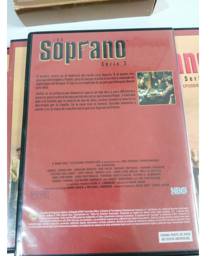 Los Soprano Tercera Temporada 3 - 4 x DVD Espa?ol English - AM Los Soprano Tercera Temporada 3 - 4 x DVD Espa?ol English - AM