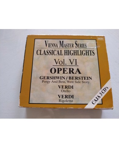 Viena Master Series Classical Highlights Opera Gershwin Bernstein Verdi - 3 x CD