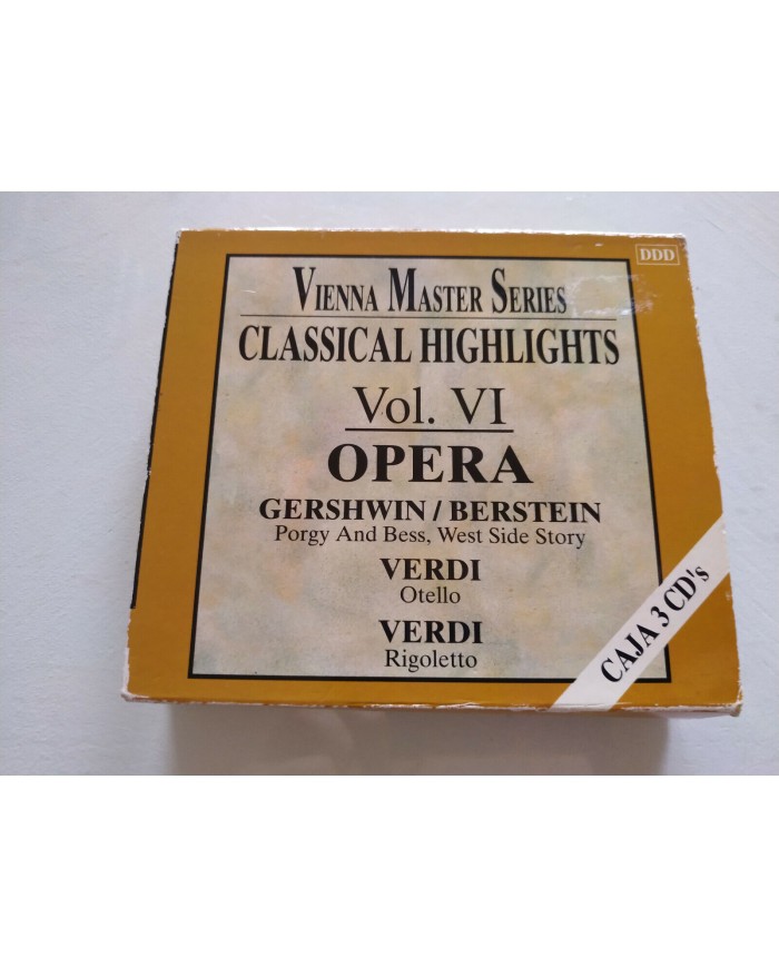 Viena Master Series Classical Highlights Opera Gershwin Bernstein Verdi - 3 x CD