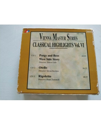 Viena Master Series Classical Highlights Opera Gershwin Bernstein Verdi - 3 x CD