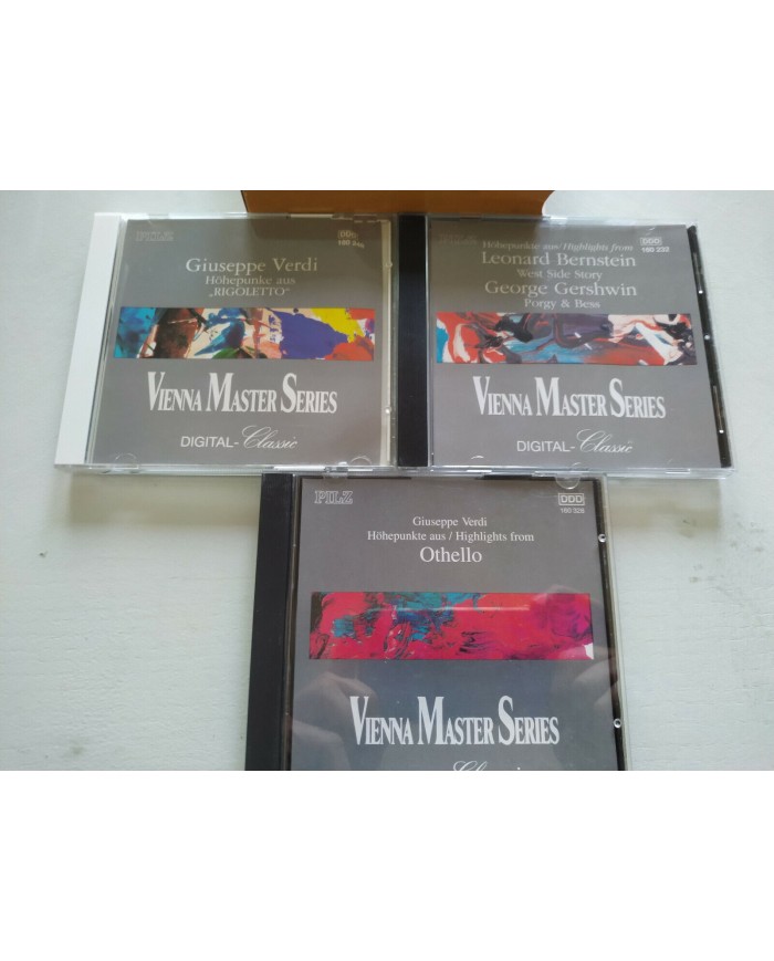 Viena Master Series Classical Highlights Opera Gershwin Bernstein Verdi - 3 x CD