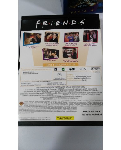 FRIENDS TEMPORADA SEASON 6 COMPLETA 4 DVD DOBLES CAJA DURA CENTRAL PERK PAL Am