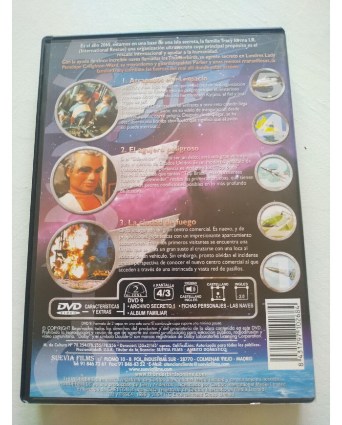 Thunderbirds Serie TV Capitulos 1-3 - DVD + Extras Espa?ol Ingles Region 2 Am