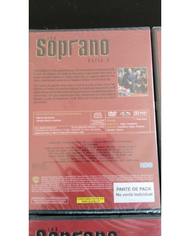 LOS SOPRANO TEMPORADA 3 COMPLETA 13 EPISODIOS 4 DVD NUEVO PRECINTADO NEW SEALED