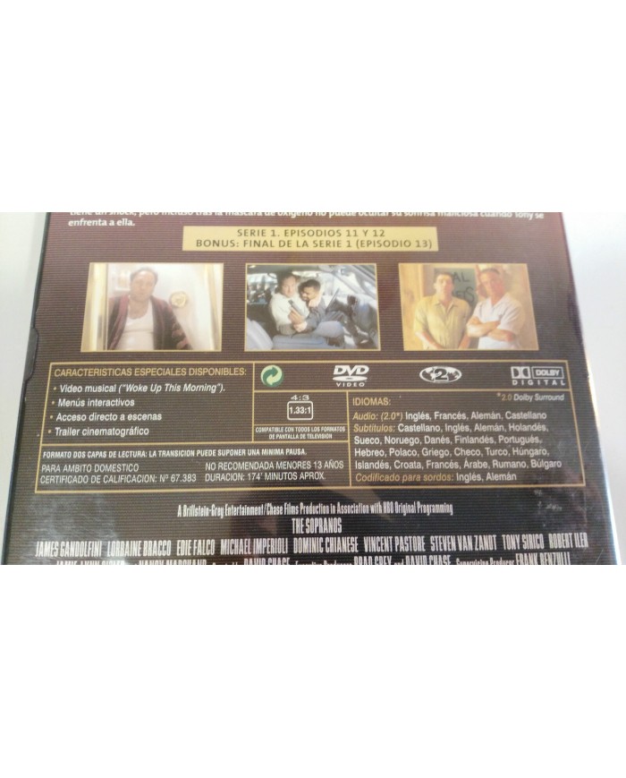 LOS SOPRANO TEMPORADA 1 VOL 6 EPISODIOS 11-12-13 HBO DVD NUEVO PRECINTADO SEALED