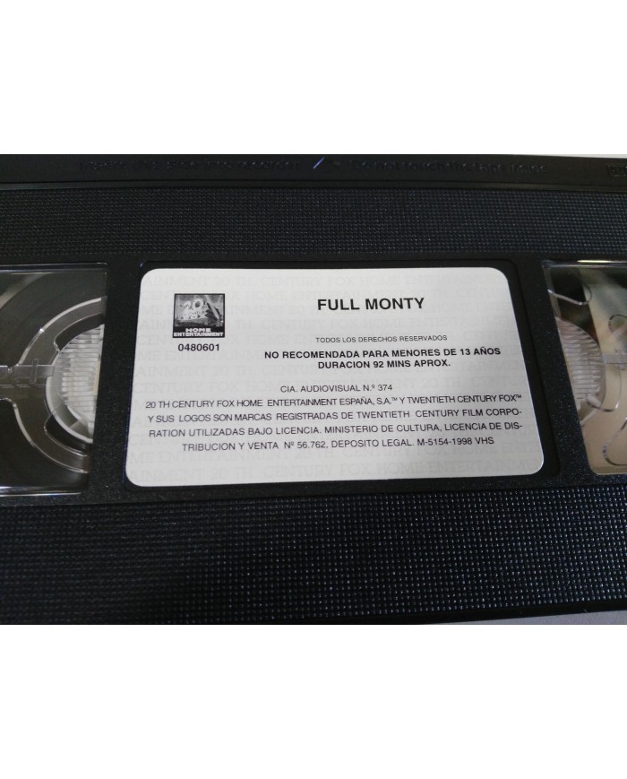 FULL MONTY VHS COLECCIONISTA EDICION ESPAÑOLA ROBERT CARLYLE PETER CATTANEO