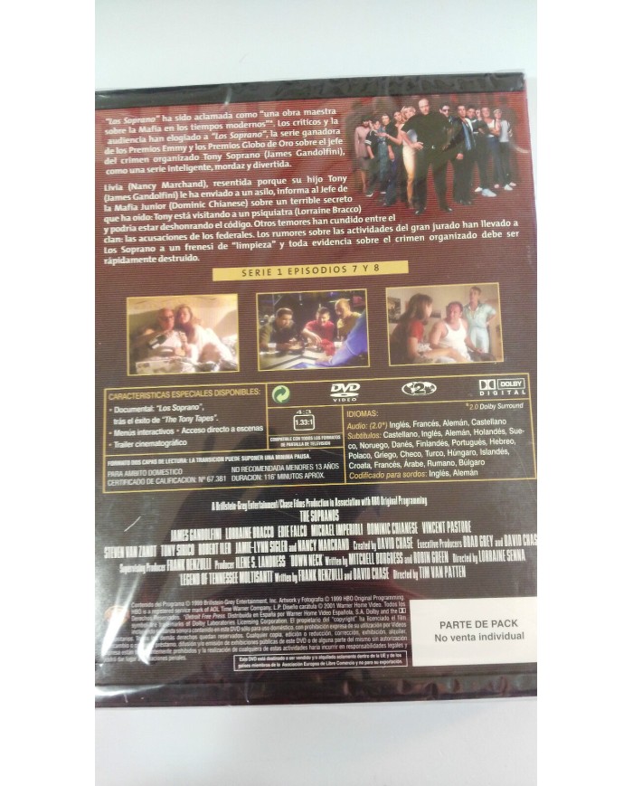 LOS SOPRANO TEMPORADA 1 VOL 4 EPISODIOS 7-8 HBO DVD NUEVO PRECINTADO NEW SEALED