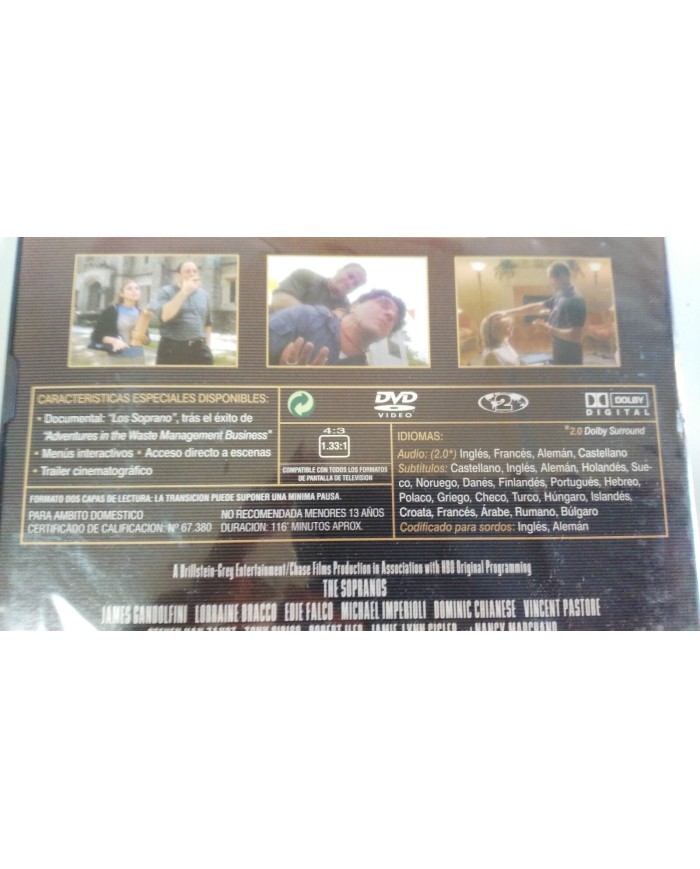 LOS SOPRANO TEMPORADA 1 EPISODIOS 5-6 HBO DVD NUEVO PRECINTADO NEW SEALED