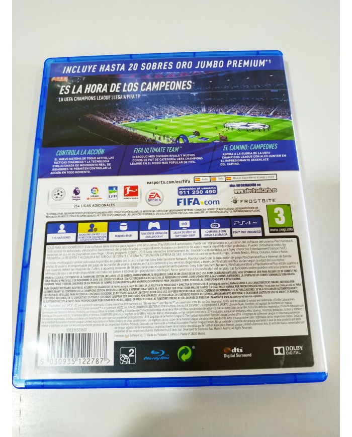 FIFA 19 Champions Edition Ronaldo Neymar - Juego PS4 Edicion Espa?a PAL - 3T