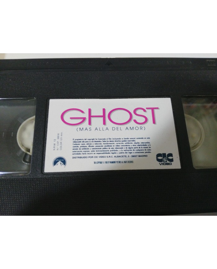 GHOST VHS CINTA TAPE EDICION ESPAÑOLA PATRICK SWAYZE DEMI MOORE - 3T