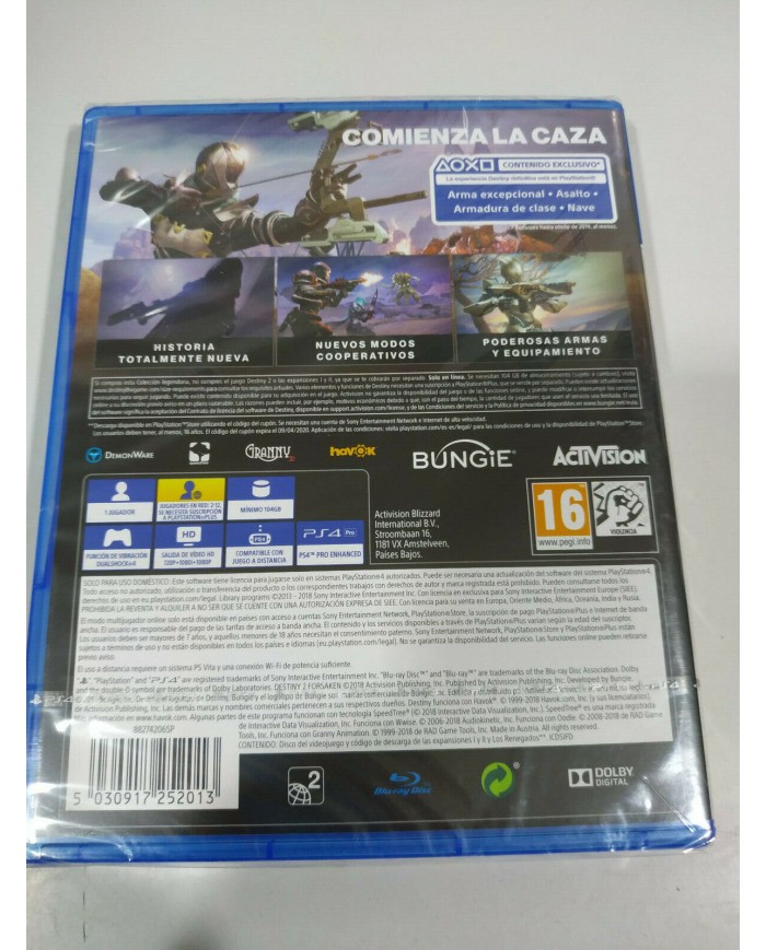 Destiny 2 Los Renegados Coleccion Legendaria Juego PS4 Edic Espa?a PAL Nuevo 3T