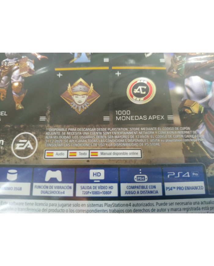 Apex Legends EA - Juego PS4 Edicion Espa?a PAL Nuevo - 3T