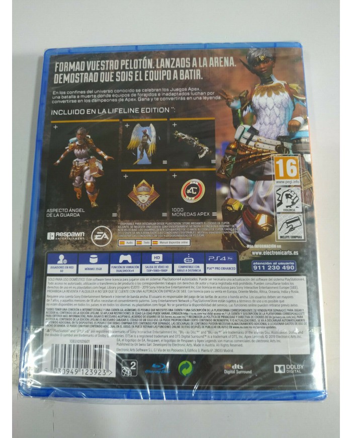 Apex Legends EA - Juego PS4 Edicion Espa?a PAL Nuevo - 3T